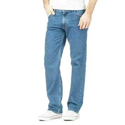 Image of Mens Jeans Heavy Duty Work Trousers Inside Leg 29 Inches Big Sizes Waist to 64 (L W 34, Light Blue)
