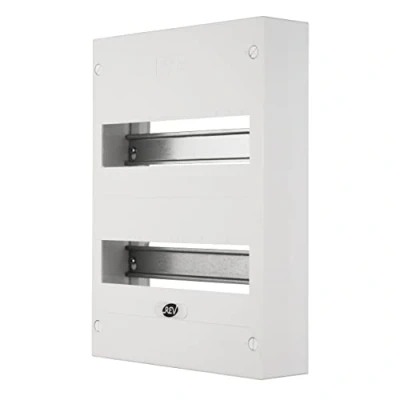 Image of REV Distribution Box Fuse Surface Mounted Control Cabinet 2 Rows 24TE, 400 V, 350 x 250 70 mm, White