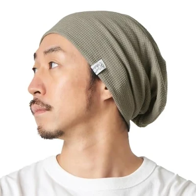 Image of CHARM Slouch Beanie Hat for Mens and Women Baggy Slouchy Cotton Chemo Japanese Korean Fashion Style Charcoal Gray (Style B)