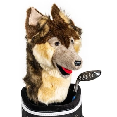 Image of Daphne&#039;s Novely Headcover Wolf, beige, brown
