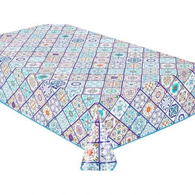 Image of Home Direct Rectangular Oilcloth PVC Wipe Clean Tablecloth Table Cover 140cm x 240cm 55x94