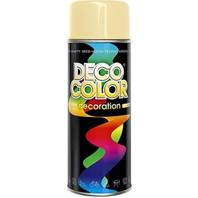 Image of DECO COLOR Decoration Universal Spray Paint Multi Purpose 400ml Gloss MATT Satin Art Craft Decor DIY (RAL 1015 Ivory)