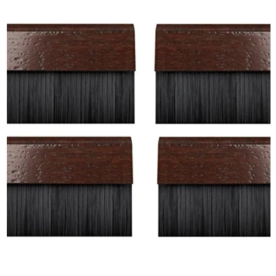 Image of STORMGUARD 02AM0020838DWO BDS Cover Clip Bottom of The Door Brush Draught Seal, Dark Oak, 914 mm, Set 4 Piece
