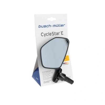 Image of Busch &amp; Müller VEHICLE_MIRROR, 913/712VLGE 3, Short Bar, 14.5 15.5 mm, Protective Soft Component, Shatter Protection, Extremely Adjustable, Foldable