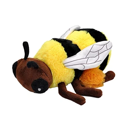 Image of Wild Republic Ecokins Mini Bee, Stuffed Animal, 8 inches, Gift for Kids, Plush Toy, Made from Spun Recycled Water Bottles, Eco Friendly, Child’s Room Decor