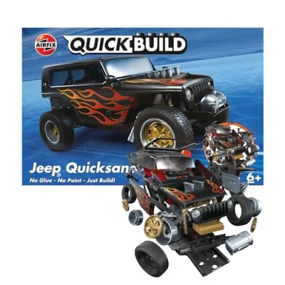 Image of Airfix QUICKBUILD Model Car Kit Jeep &#039;Quicksand&#039; Concept Building for Kids 6+, Construction Toys Boys &amp; Girls, No Glue Making Classic Gifts Plastic Kits
