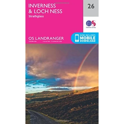 Image of Landranger 26 Inverness &amp; Loch Ness, Strathglass Map With Digital Version