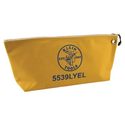 Image of Canvas Zipper Pouch, 40.6 cm Tool Bag Storage Organizer, Yellow Klein Tools 5539LYEL