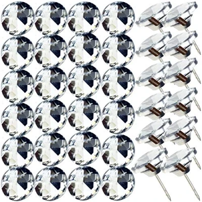 Image of Ltvystore 70PCS 1Inch Rhinestone Sew Buttons Diamond Crystal Upholstery Nails Tacks Sofa Wall DIY Crafts Decoration