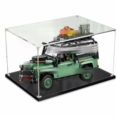 Image of Display Case Compatible with Lego 10317 Land Rover Classic Defender 90, Dustproof Acrylic Box for (Lego Model Not Included)(2MM)