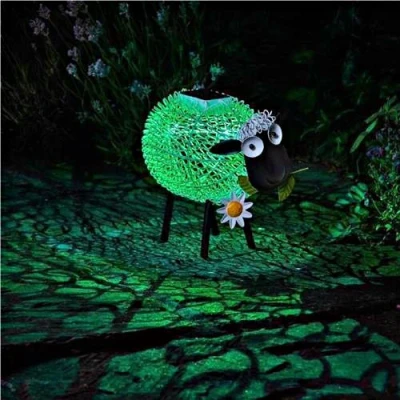 Image of Garden mile® Solar Powered Light Up DOG LED Lights Copper Effect Metal Animal Sculptures Ornaments Decoration Energy Saving Ornament Outdoor Statue 22cm