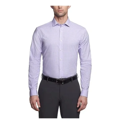 Image of UNLISTED Men&#039;s Dress Shirt Slim Fit Check, Tulip, 17&quot; 17.5&quot; Neck 36&quot; 37&quot; Sleeve