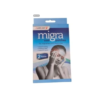 Image of Zarkles Masterplast Migra Cool Patches x 2 (5cm 12 cm) for Migraines and Headaches