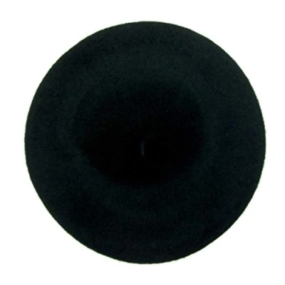 Image of Central Chic Womens Plain Beret Hat 100% Wool French Black