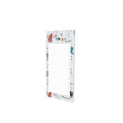 Image of Collins Debden Maru To Do List Notepad Activity and Task Checklist with Cute Cat Design Magnetic Strip,Pink,230x102 mm