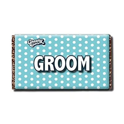 Image of Groom Chocolate Bar with Novelty Joke Wrapper Funny Rude Gift Birthday Present (Chocolate Included)