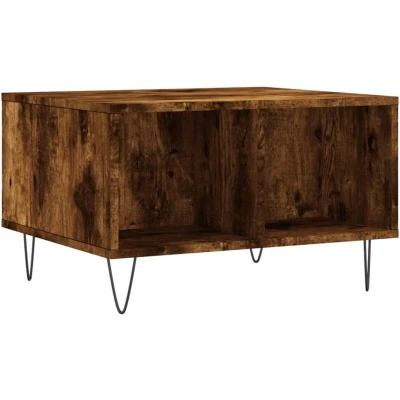 Image of vidaXL Coffee Table Smoked Oak 60x50x36.5 cm Engineered Wood