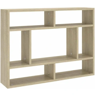 Image of vidaXL Wall Shelf Sonoma Oak 75x16x55 cm Engineered Wood