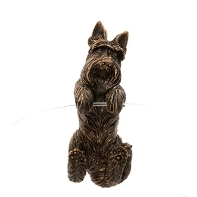 Image of Pot Buddies Handmade Scottish Terrier Figure Plant Hanger Decorative Hanging Garden Ornament Flower Planter Figurine