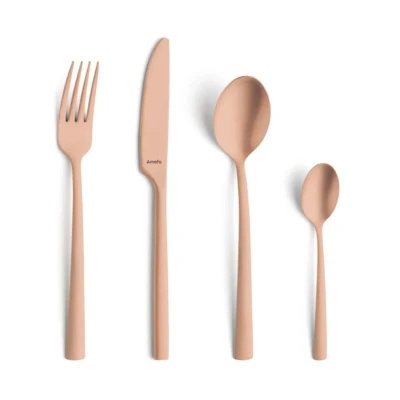 Image of Amefa Manille Stonewash 16 piece Cutlery Set Copper