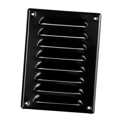 Image of 140x190mm / 6x7&quot; inch Black Metal Air Vent Grille Cover with Insect Mesh Ventilation