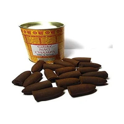 Image of Nag Champa Backflow Incense Coness 9cm x 7cm (Pack of 6) Premium Aromatic Relaxation Perfect for Home &amp; Office Decor