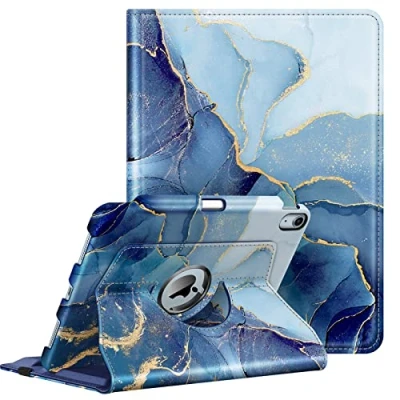 Image of FINTIE Rotating Case for iPad Air 11 inch (2024) M2, 6th / 5th 4th Generation (2024/2022/2020) [360 Rotating] Adjustable Stand Cover with Pencil Holder, Ocean Marble