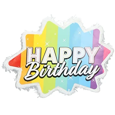 Image of Folat 65836 Pinata Star Rainbow Bday 38x28cm, Multi Colors