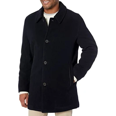 Image of Cole Haan Men&#039;s 530sw915 nvy medium Wool Car Coat, Navy, M