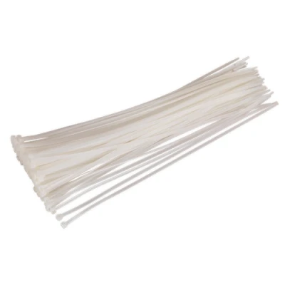 Image of Sealey Cable Tie 380 x 4.8mm White Pack of 100