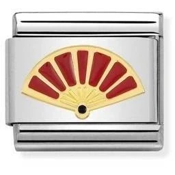 Image of Nomination Classic Gold Fan Travel Charms