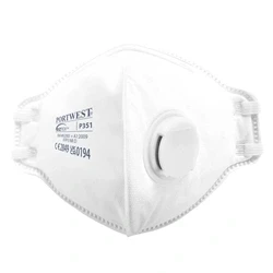 Image of FFP3 Valved Dolomite Fold Flat Respirator (White)