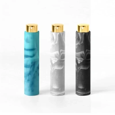 Image of NC 10ml Perfume Atomizer [3 Pack] Refillable Aluminum Rotating with Hidden Top Spray Bottle Pocket Marble Sprayer Funnel Leakproof PWQ01