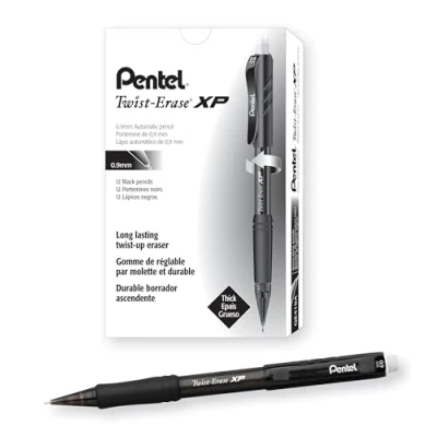 Image of Pentel® Twist Erase® Express Mechanical Pencils, 0.9 mm, Smoke Barrel, Pack Of 12