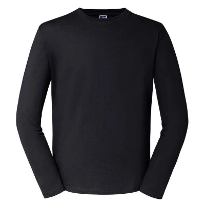 Image of Russell Athletic Mens Classic Long Sleeved T Shirt (Black) Size Small