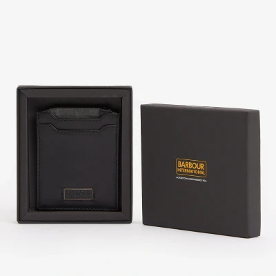 Image of Barbour Logo Leather Cardholder