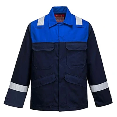 Image of Portwest FR55NRRL Bizflame Plus Jacket, Large, Navy/Royal