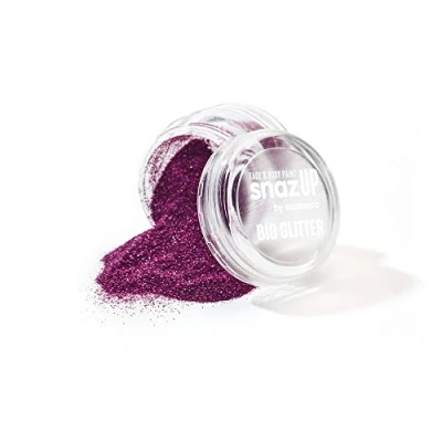 Image of Snazaroo Bio Glitter Face and Body Paint, Biodegradable Fine Gliter,Fuchsia Colour, 5g