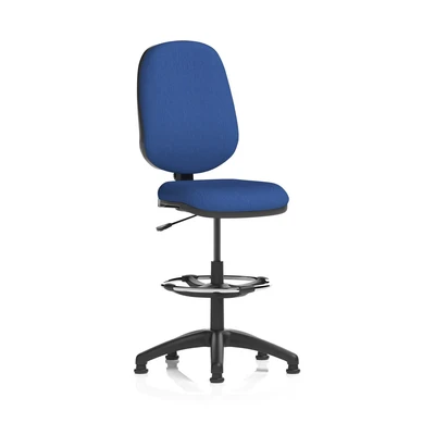 Image of Eclipse Plus I Lever Task Operator Chair Blue Hi RiseDraughtsman Kit