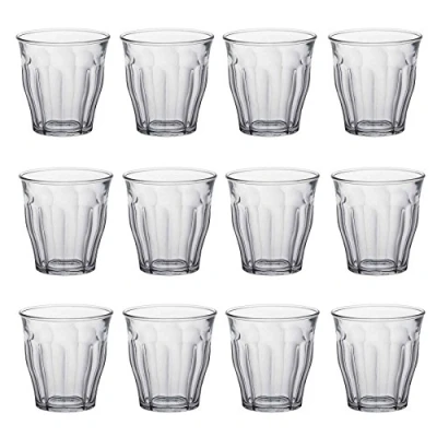 Image of Duralex Picardie Drinking Glasses 130ml Tumblers for Water, Juice Pack of 12