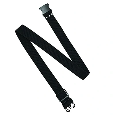Image of AWP Poly Work Belt Rugged Polyester Webbing with Quick Release Buckle Fits up to 50&quot; Waist Sizes Black