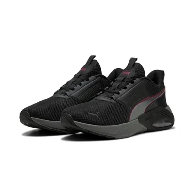 Image of Puma NOVA Unisex Training shoe, Size: 6.5, Black/cool dark gray/team regal red shoes
