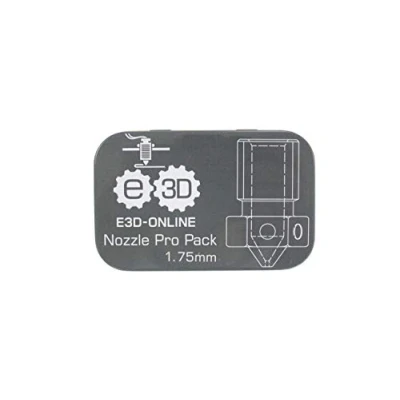 Image of Genuine E3D Nozzle Pro Pack 0.15mm, 0.25mm, 0.4mm, 0.6mm, 0.8mm Hardened Steel, Plated Copper and Brass Nozzles for V6 HotEnd 3D Printer… (1.75mm)