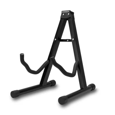 Image of ZANGCO Adjustable A Frame Guitar Stand Universal Fit for Acoustic, Electric, and Bass Guitars Sturdy, Foldable, Portable Design Non Slip Rubber Feet Padded Arms