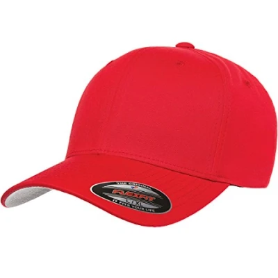 Image of Flexfit Men&#039;s Athletic Baseball Fitted Cap, Red, L XL