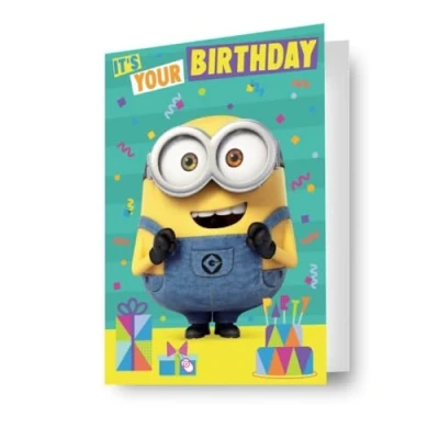 Image of Despicable Me Birthday Card 3D Effect Lenticular A Fantastic For All Occasions