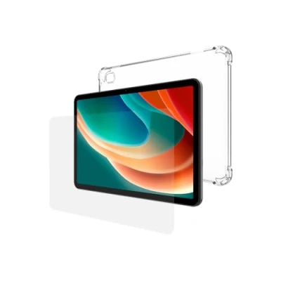 Image of SPC Gravity 4 Plus Protection Pack Transparent Silicone Cover + Tempered Glass for (11 Inches) with Reinforced Corners, Extra Resistant and Lightweight