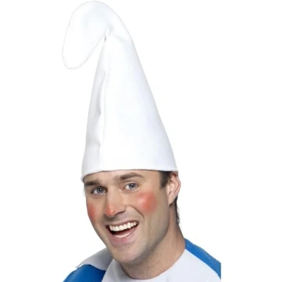 Image of Smiffys Gnome Hat, White , Funny Fancy Dress, Adult Dress Up Hats