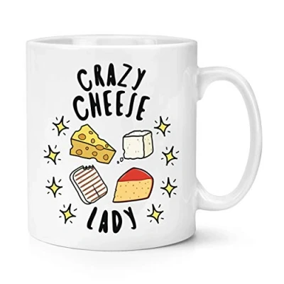 Image of Crazy Cheese Lady Stars 10oz Mug Cup