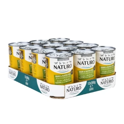 Image of Naturo Adult Dog Grain &amp; Gluten Free Chicken in a Herb Gravy, 390g X12
